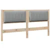 Image de vidaXL Tête de lit capitonnée Marron 150 cm Pin massif, Essentiels de chambre, tête de lit rectangulaire moderne, design sculptural, accessoire minimaliste