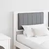 Image de vidaXL Tête de lit capitonnée avec tête de lit Blanc 135 cm Pin massif
