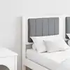 Image de vidaXL Tête de lit capitonnée avec tête de lit Blanc 120 cm Pin massif