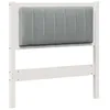 Image de vidaXL Tête de lit capitonnée avec tête de lit Blanc 80 cm Pin massif