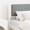 Image de vidaXL Tête de lit capitonnée avec tête de lit Blanc 80 cm Pin massif