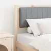 Image de vidaXL Tête de lit capitonnée avec tête de lit Marron 75 cm Pin massif