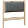 Image de vidaXL Gestoffeerd hoofdbord Bruin 75 cm Massief grenenhout