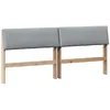 Image de vidaXL Tête de lit capitonnée Gris clair 200 cm Pin massif