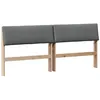 Image de vidaXL Tête de lit capitonnée Gris foncé 200 cm Pin massif, Tête de lit élégante rembourrée, meuble moderne pour chambres, mousse stylée et cadre en pin, déco intérieure confortable