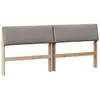 Image de vidaXL Gestoffeerd hoofdbord Taupe 180 cm Massief grenenhout