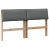 Image de vidaXL Tête de lit capitonnée Gris foncé 160 cm Pin massif