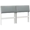 Image de vidaXL Gestoffeerd hoofdbord Lichtgrijs 150 cm Massief grenenhout