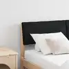 Image de vidaXL Tête de lit capitonnée Noir 135 cm Pin massif