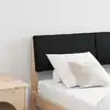 Image de vidaXL Tête de lit capitonnée Noir 120 cm Pin massif