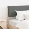 Image de vidaXL Tête de lit capitonnée Gris foncé 100 cm Pin massif