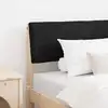 Image de vidaXL Tête de lit capitonnée Noir 100 cm Pin massif