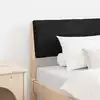Image de vidaXL Tête de lit capitonnée Noir 80 cm Pin massif