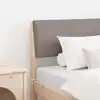 Image de vidaXL Tête de lit capitonnée Taupe 80 cm Pin massif