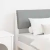 Image de vidaXL Tête de lit capitonnée Gris clair 80 cm Pin massif