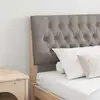 Image de vidaXL Tête de lit capitonnée Taupe 200 cm Pin massif