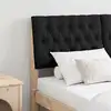 Image de vidaXL Tête de lit capitonnée Noir 160 cm Pin massif