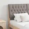 Image de vidaXL Tête de lit capitonnée Taupe 160 cm Pin massif