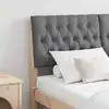 Image de vidaXL Tête de lit capitonnée Gris foncé 150 cm Pin massif