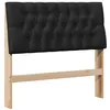 Image de vidaXL Tête de lit capitonnée Noir 100 cm Pin massif