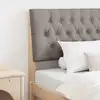 Image de vidaXL Tête de lit capitonnée Taupe 100 cm Pin massif