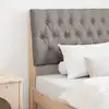 Image de vidaXL Tête de lit capitonnée Taupe 90 cm Pin massif