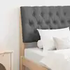 Image de vidaXL Tête de lit capitonnée Gris foncé 80 cm Pin massif