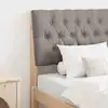 Image de vidaXL Tête de lit capitonnée Taupe 80 cm Pin massif