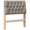 Image de vidaXL Gestoffeerd hoofdbord Taupe 75 cm Massief grenenhout