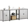 Image de vidaXL Ensemble de rangement cuisine HATTEM 3 pc Argenté