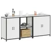 Image de vidaXL Ensemble de rangement cuisine HATTEM 3 pc Blanc