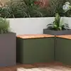 Image de vidaXL Banc de jardin Vert olive 60 x 40 x 43 cm Acier