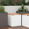 Image de vidaXL Banc de jardin Blanc 40 x 40 x 43 cm Acier