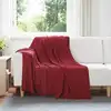 Image de vidaXL Couvertures à jeter 6 pc Bordeaux 200 x 150 cm 2.52 kg Polaire