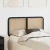 Image de vidaXL Tête de lit avec tête de lit Noir 120 x 55 x 3 cm Rotin