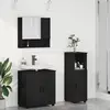 Image de vidaXL Ensemble de mobilier de salle de bain 3 pc Noir 61 x 35 x 64 cm