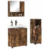 Image de vidaXL Ensemble de mobilier de salle de bain 3 pc Chêne fumé