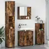 Image de vidaXL Ensemble de mobilier de salle de bain 4 pc Chêne fumé