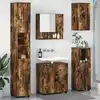 Image de vidaXL Ensemble de mobilier de salle de bain 5 pc Chêne fumé