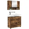 Image de vidaXL Ensemble de mobilier de salle de bain 2 pc Chêne fumé