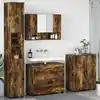 Image de vidaXL Ensemble de mobilier de salle de bain 4 pc Chêne fumé