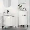 Image de vidaXL Ensemble de mobilier de salle de bain avec tiroir 2 pcs Blanc