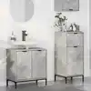 Image de vidaXL Ensemble de mobilier de salle de bain 2 pcs Gris béton