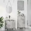 Image de vidaXL Ensemble de mobilier de salle de bain 3 pcs Gris béton