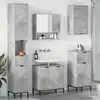 Image de vidaXL Ensemble de mobilier de salle de bain avec tiroir Gris béton