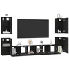 Image de vidaXL Ensemble meuble TV 7 pc Chêne noir Bois d'ingénierie