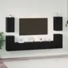 Image de vidaXL Ensemble meuble TV Montage mural Chêne noir Bois d'ingénierie