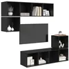 Image de vidaXL Ensemble meuble TV 4 pc Chêne noir Bois d'ingénierie