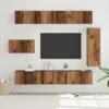Image de vidaXL Ensemble meuble TV 8 pc Bois Ancien Bois d'ingénierie
