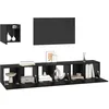 Image de vidaXL Ensemble meuble TV 4 pc Chêne noir Bois d'ingénierie